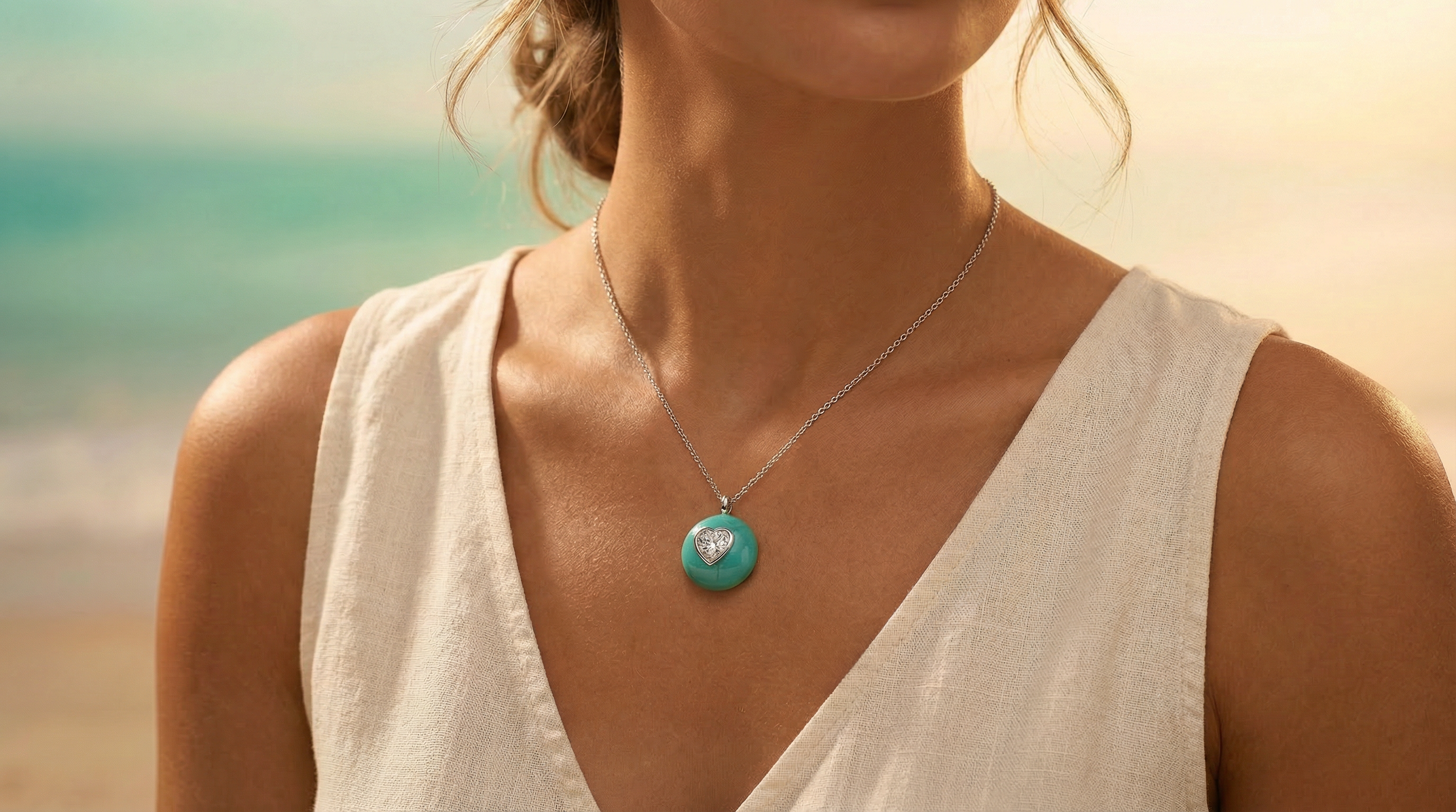 COLLIER PENDENTIF – COLLECTION BLUE BUT IN LOVE