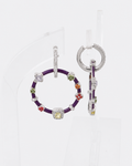 BOUCLES D'OREILLES CRÉOLES « L'ÉDIT POURPRE » – SCRAPPY & COCO